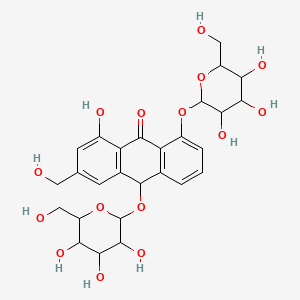 molecular formula C27H32O15 B10753119 CASANTHRANOL [cascaroside A shown] 