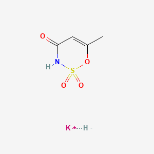 molecular formula C4H6KNO4S B10753208 Potassium;hydride;6-methyl-2,2-dioxooxathiazin-4-one 