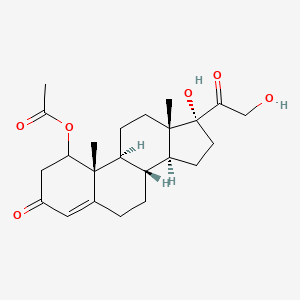 molecular formula C23H32O6 B10753246 Cortexolone acetate 