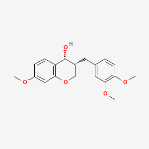 molecular formula C19H22O5 B10753286 Tetrahydrosappanone A trimethyl ether 