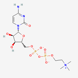 molecular formula C14H25N4O11P2- B10753373 Cytidine diphosphate choline CAS No. 99470-45-8