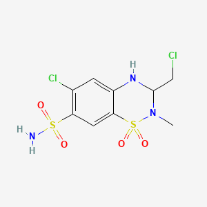 molecular formula C9H11Cl2N3O4S2 B10753430 Methyclothiazide CAS No. 96783-14-1