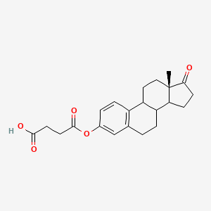 molecular formula C22H26O5 B10753444 Estrone hemisuccinate 