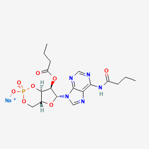 molecular formula C18H23N5NaO8P B10753533 C18H23N5NaO8P CAS No. 19436-29-4