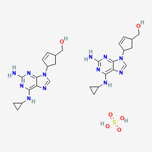 molecular formula C28H38N12O6S B10753544 Abacavir Hemisulfate;ABC sulfate 
