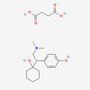 molecular formula C20H31NO6 B10753554 butanedioic acid;4-[2-(dimethylamino)-1-(1-hydroxycyclohexyl)ethyl]phenol 