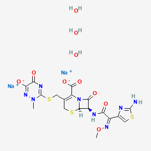 molecular formula C18H22N8Na2O10S3 B10753623 Ceftriaxone sodium hydrate 
