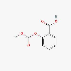 molecular formula C9H8O5 B10753975 Benzoic acid, 2-((methoxycarbonyl)oxy)- CAS No. 14216-34-3