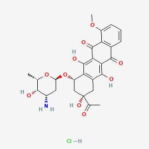 molecular formula C27H29NO10.HCl<br>C27H30ClNO10 B10754189 Daunorubicin Hydrochloride CAS No. 11016-72-1