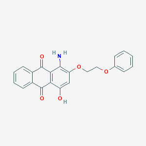 molecular formula C22H17NO5 B107542 9,10-Anthracenedione, 1-amino-4-hydroxy-2-(2-phenoxyethoxy)- CAS No. 17418-59-6