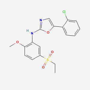 molecular formula C18H17ClN2O4S B10755147 2-Anilino-5-aryloxazole 24 