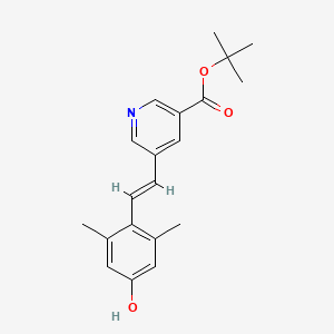 molecular formula C20H23NO3 B10755322 tert-Butyl (E)-5-(4-hydroxy-2,6-dimethylstyryl)nicotinate 