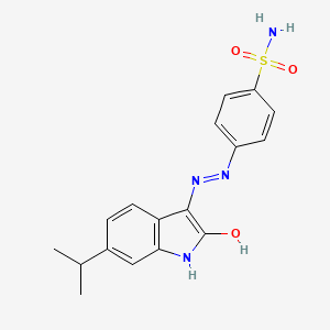 molecular formula C17H18N4O3S B10755373 Oxindole-Based Inhibitor 66 