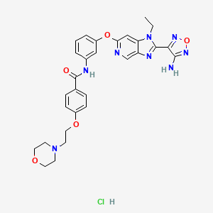molecular formula C29H31ClN8O5 B10755539 GSK269962A hydrochloride 