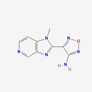 molecular formula C9H8N6O B10755618 4-(1-Methyl-1H-imidazo[4,5-c]pyridin-2-yl)-furazan-3-ylamine 