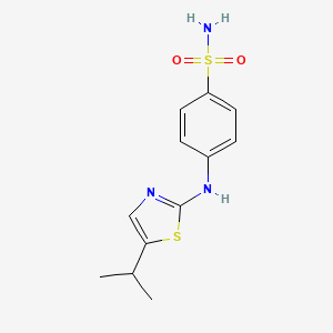 molecular formula C12H15N3O2S2 B10756094 4-[(5-Isopropyl-1,3-thiazol-2-YL)amino]benzenesulfonamide 