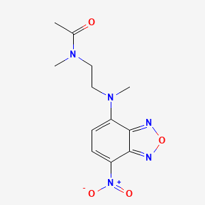 molecular formula C12H15N5O4 B10756516 N,N'-Dimethyl-N-(acetyl)-N'-(7-nitrobenz-2-oxa-1,3-diazol-4-YL)ethylenediamine 