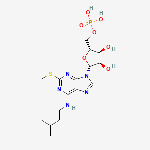 molecular formula C16H26N5O7PS B10756687 2-Methylthio-N6-isopentenyl-adenosine-5'-monophosphate 