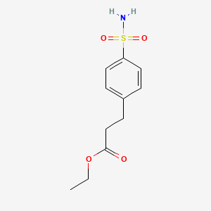 molecular formula C11H15NO4S B10756726 Ethyl 3-[4-(Aminosulfonyl)phenyl]propanoate 