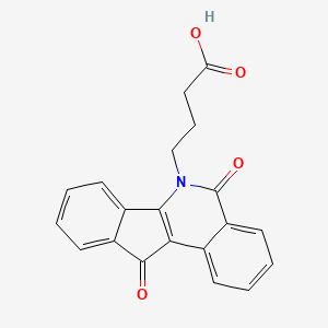 molecular formula C20H15NO4 B10756821 4-(5,11-Dioxo-5H-indeno[1,2-C]isoquinolin-6(11H)-YL)butanoate CAS No. 220627-87-2