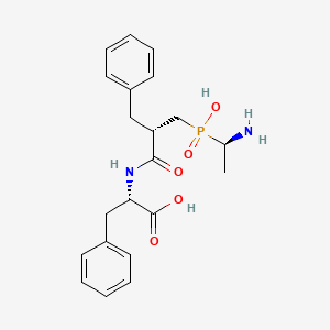 molecular formula C21H27N2O5P B10756967 N-{(2s)-3-[(1r)-1-Aminoethyl](Hydroxy)phosphoryl-2-Benzylpropanoyl}-L-Phenylalanine 