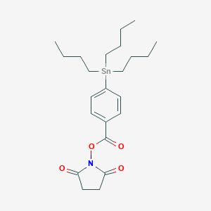 molecular formula C23H35NO4Sn B010757 N-琥珀酰亚胺基 4-(三正丁基锡)苯甲酸酯 CAS No. 107759-58-0