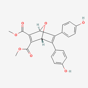 molecular formula C22H18O7 B10757083 Dimethyl (1r,4s)-5,6-Bis(4-Hydroxyphenyl)-7-Oxabicyclo[2.2.1]hepta-2,5-Diene-2,3-Dicarboxylate 
