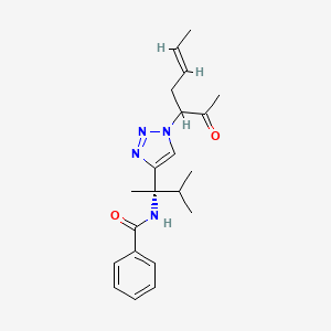 molecular formula C21H28N4O2 B10757183 N-[(2S)-3-methyl-2-[1-[(E)-2-oxohept-5-en-3-yl]triazol-4-yl]butan-2-yl]benzamide 