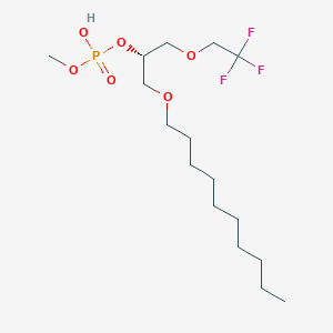 molecular formula C16H32F3O6P B10757256 1-Decyl-3-trifluoro ethyl-SN-glycero-2-phosphomethanol 