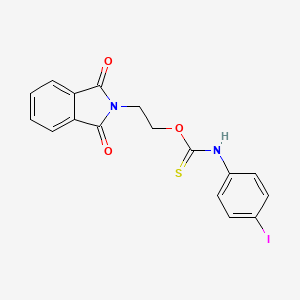 molecular formula C17H13IN2O3S B10757285 O-[2-(1,3-Dioxo-1,3-Dihydro-2h-Isoindol-2-Yl)ethyl] (4-Iodophenyl)thiocarbamate 