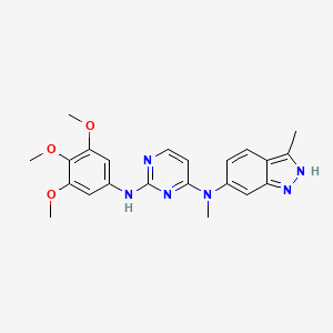 molecular formula C22H24N6O3 B10757691 N~4~-Methyl-N~4~-(3-Methyl-1h-Indazol-6-Yl)-N~2~-(3,4,5-Trimethoxyphenyl)pyrimidine-2,4-Diamine 