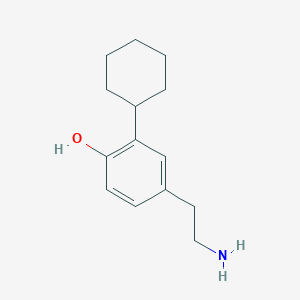 molecular formula C14H21NO B10757849 4-(2-Aminoethyl)-2-cyclohexylphenol 