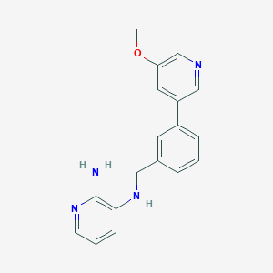 molecular formula C18H18N4O B10757900 N~3~-[3-(5-Methoxypyridin-3-Yl)benzyl]pyridine-2,3-Diamine 
