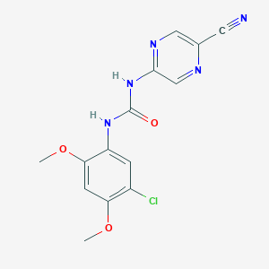 molecular formula C14H12ClN5O3 B10757911 1-(5-Chloro-2,4-Dimethoxyphenyl)-3-(5-Cyanopyrazin-2-Yl)urea 