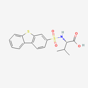 molecular formula C17H17NO4S2 B10758235 N-(dibenzo[b,d]thiophen-3-ylsulfonyl)-L-valine 