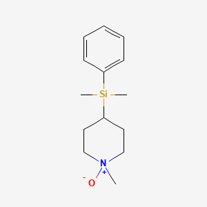 molecular formula C14H23NOSi B10758274 trans-4-[Dimethyl(phenyl)silyl]-1-methylpiperidine 1-oxide 