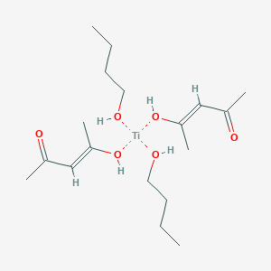 molecular formula C18H32O6Ti B107585 Titanium Di-N-butoxide (bis-2,4-pentanedionate) CAS No. 16902-59-3