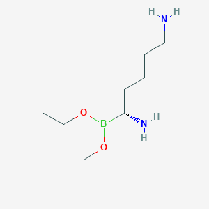 molecular formula C9H23BN2O2 B10758845 diethyl [(1R)-1,5-diaminopentyl]boronate 