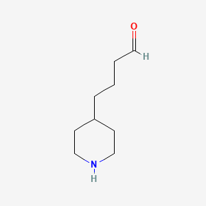 molecular formula C9H17NO B10758885 4-Piperidin-4-ylbutanal 
