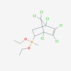 molecular formula C12H16Cl6O2Si B107589 1,2,3,4,7,7-Hexachloro-5-(diethoxymethylsilyl)bicyclo[2.2.1]hept-2-ene CAS No. 18106-12-2