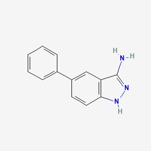 molecular formula C13H11N3 B10758963 5-phenyl-1H-indazol-3-amine 