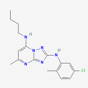 molecular formula C17H21ClN6 B10759012 N7-Butyl-N2-(5-chloro-2-methylphenyl)-5-methyl[1,2,4]triazolo[1,5-A]pyrimidine-2,7-diamine 