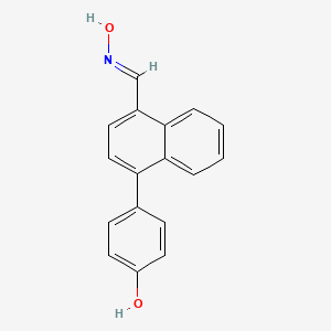 molecular formula C17H13NO2 B10759021 4-(4-Hydroxyphenyl)-1-naphthaldehyde oxime CAS No. 799765-95-0