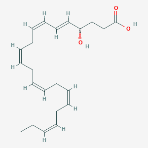 molecular formula C22H32O3 B10759040 (4s,5e,7z,10z,13z,16z,19z)-4-Hydroxydocosa-5,7,10,13,16,19-Hexaenoic Acid 