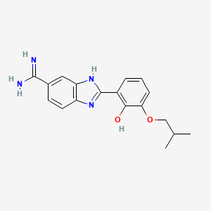 molecular formula C18H20N4O2 B10759211 2-{5-[Amino(iminio)methyl]-1H-benzimidazol-2-YL}-6-isobutoxybenzenolate 