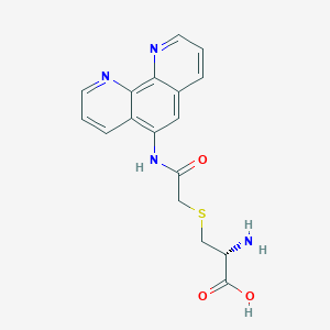 molecular formula C17H16N4O3S B10759220 Cysteine-Methylene-Carbamoyl-1,10-Phenanthroline 