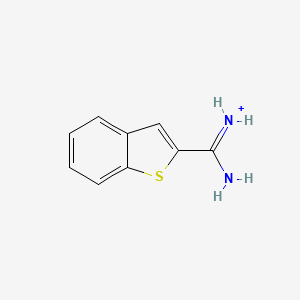 molecular formula C9H9N2S+ B10759234 Benzo[B]thiophene-2-carboxamidine 