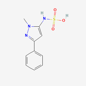 molecular formula C10H11N3O3S B10759328 1-Methyl-3-phenyl-1H-pyrazol-5-ylsulfamic acid 
