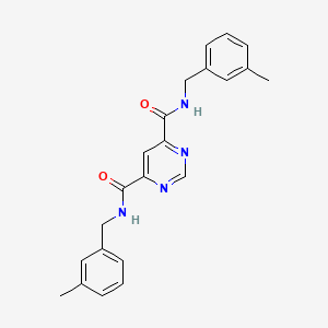 molecular formula C22H22N4O2 B10759398 Pyrimidine-4,6-dicarboxylic acid bis-(3-methyl-benzylamide) CAS No. 544678-82-2