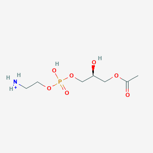 molecular formula C7H17NO7P+ B10759467 (7S)-4,7-Dihydroxy-10-oxo-3,5,9-trioxa-4-phosphaundecan-1-aminium 4-oxide 